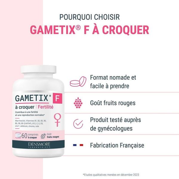 Gametix F Fertilité - 60 comprimés à croquer