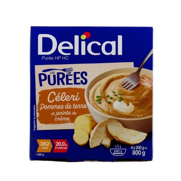 Delical Purée HP HC Céleri et Pomme de terre - 4 x 200 g