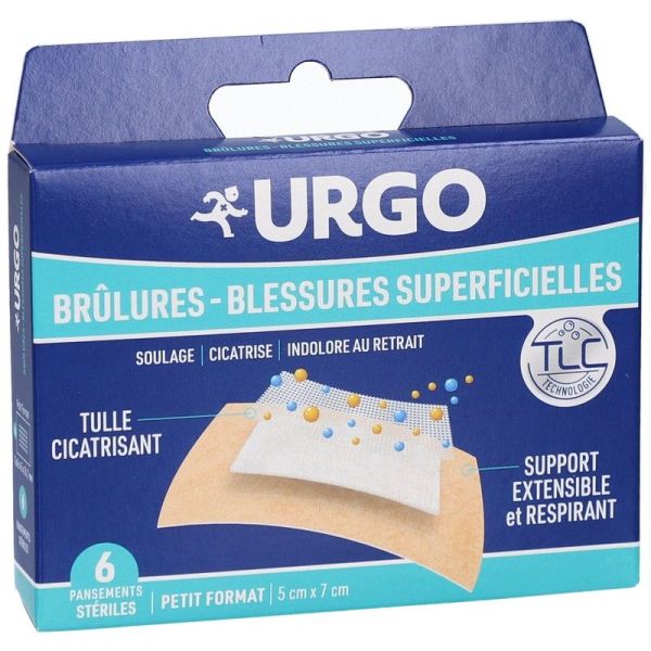 Brûlures et Blessures Superficielles - 6 pansements stériles