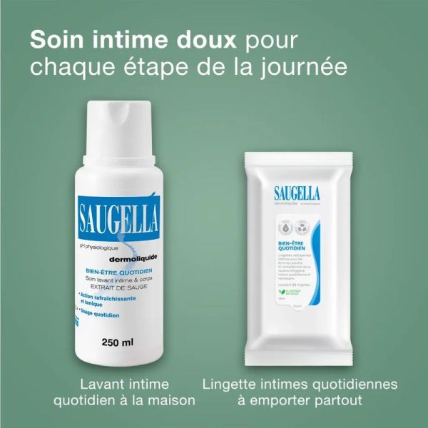 Saugella Dermoliquide soin lavant intime - 2 x 500 ml