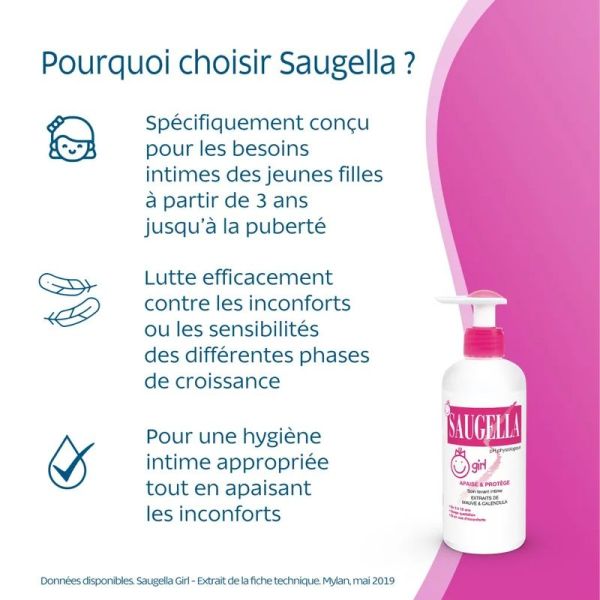GIRL - Soin Lavant Intime - De 3 a 12 ans - 2 x 200 ml