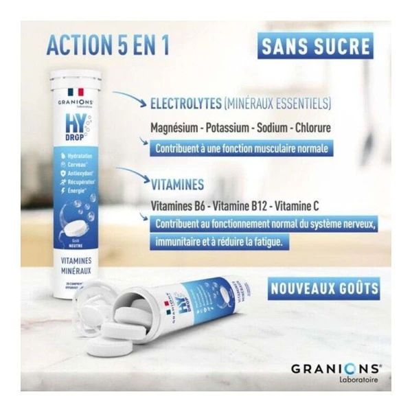 Hydrop Vitamines et Minéraux comprimés - 20 comprimés