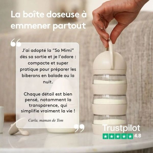 Boîte doseuse lait So Mimi - Sand - 1 unité