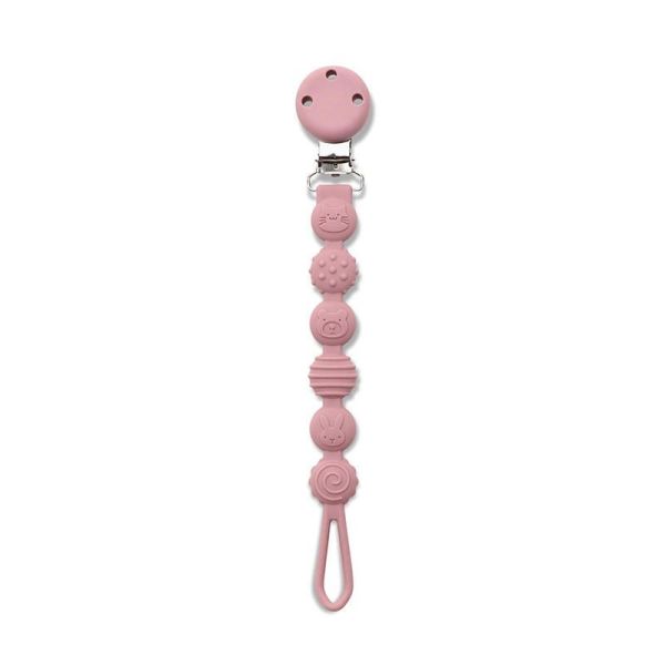 Attache Sucette Silicone - Rose