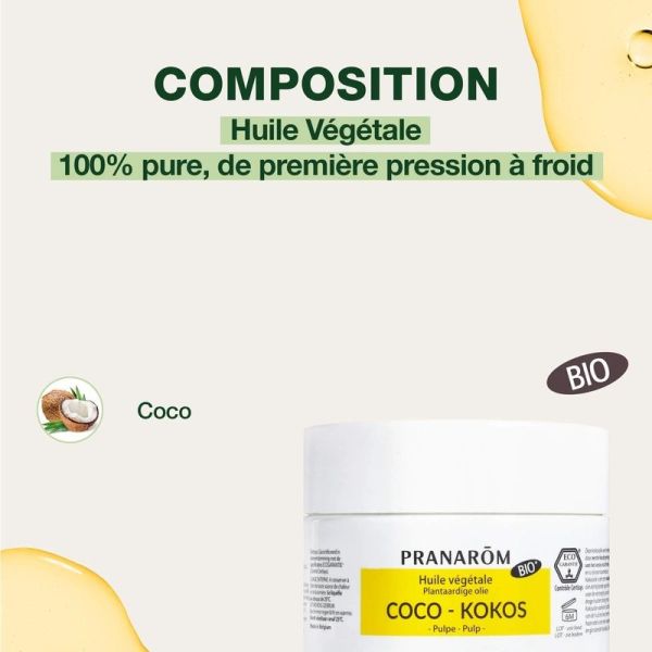 Huile Végétale de Coco - Bio - 100 ml
