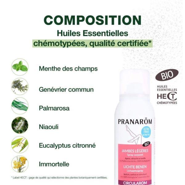 Spray corporel - Jambes legeres - Bio - 75 ml