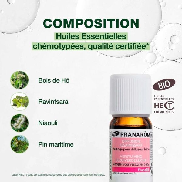 Diffusion Assainissant pour bébé - Bio - 10 ml