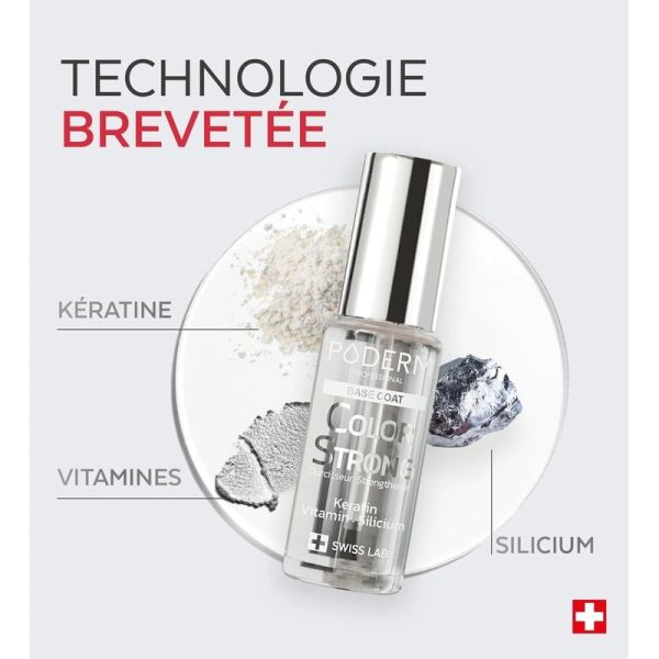 Poderm Color Strong Vernis Durcisseur n°001 Base Coat - 8 ml