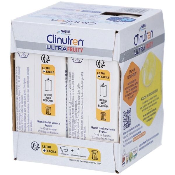 Clinutren Ultra Fruity Saveur Ananas - 4 x 200 ml