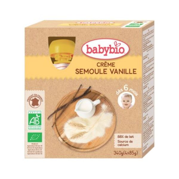 Vitbabybio Gourde Crème Vanille Semoule