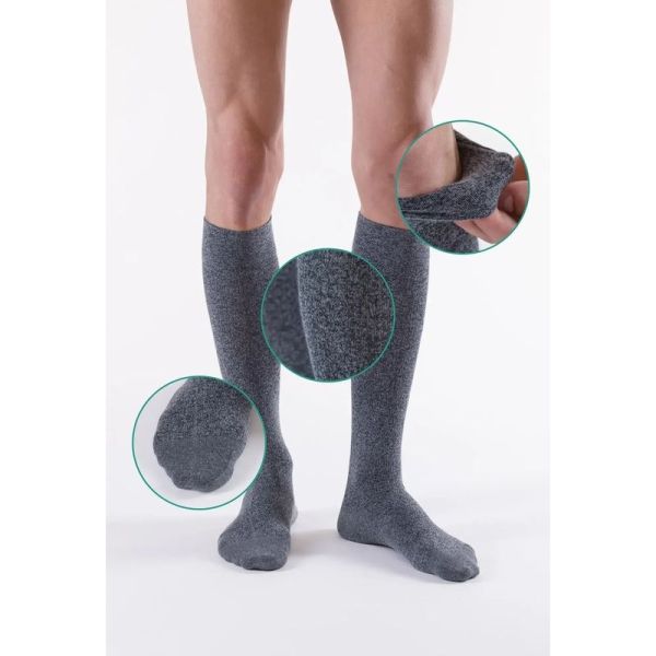 Venoflex City Confort Coton Bas de Contention Homme Classe 3 - Noir