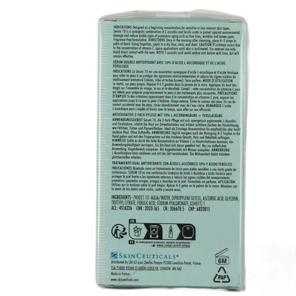 Trousse Routine Anti-Oxydante - Rides + Eclat - Sérum 10 30 ml + Crème Solaire SPF50 Visage 15 ml