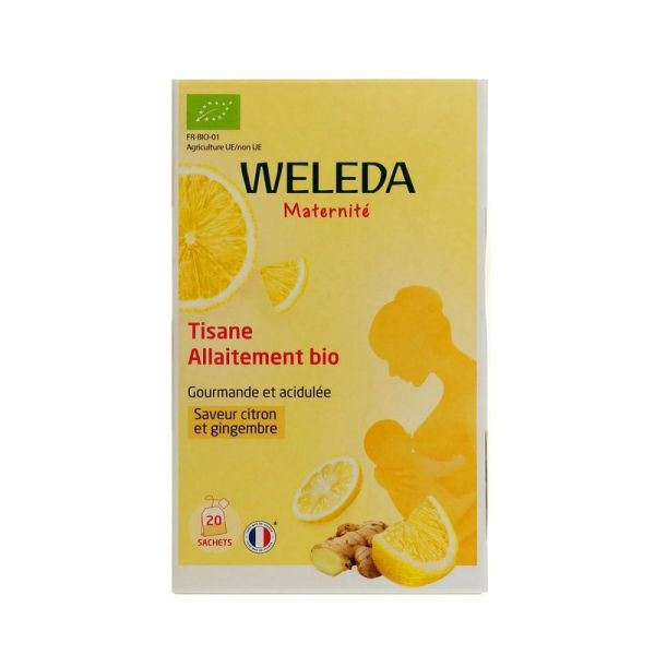 Maternité Tisane Allaitement Citron et Gingembre Bio - 2 x 20 sachets