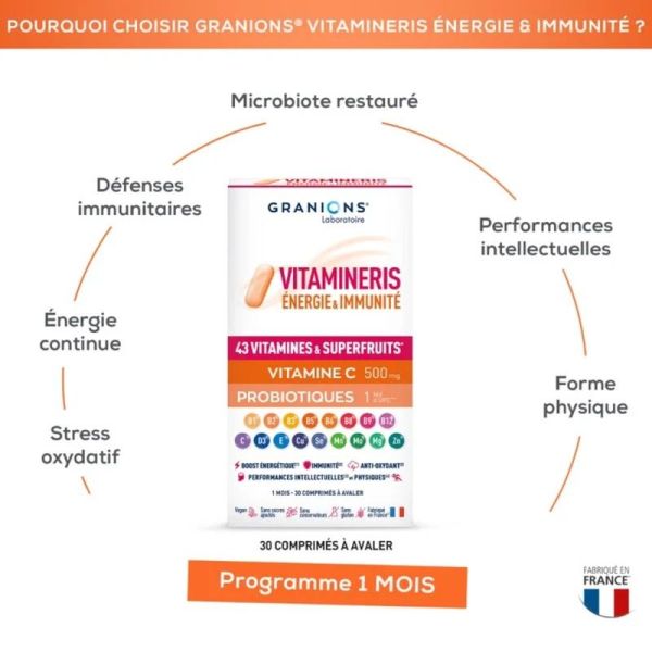 Vitamineris Energie & Immunité - 30 comprimés