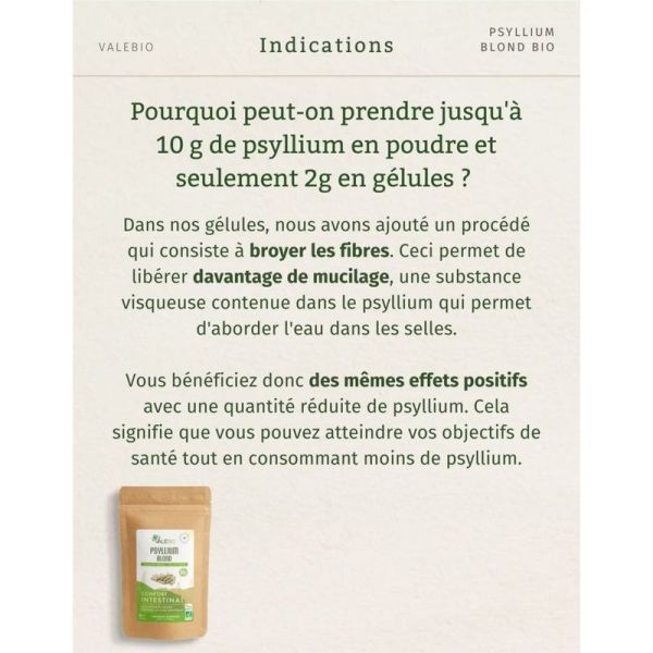 Psyllium Blond - Confort Intestinal - 90 gélules