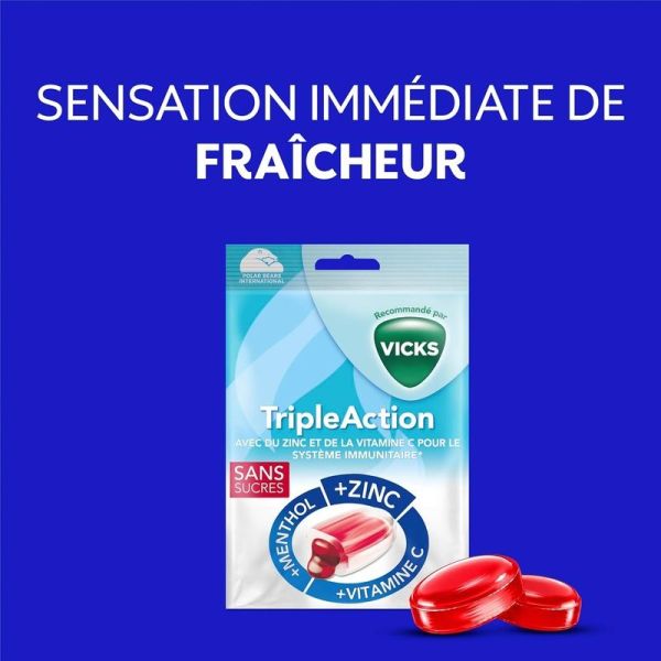 Bonbons Triple Action sans sucres - 72 g