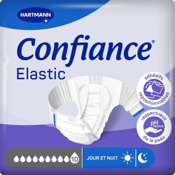 Confiance Elastic 10 Gouttes - Taille L, 14 changes complets