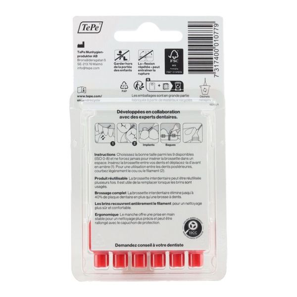 Brossettes Interdentaires Originales 0,5 mm - 6 brossettes
