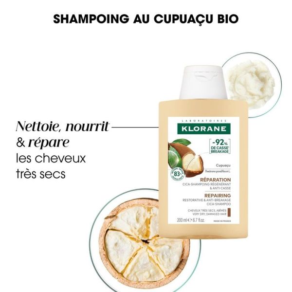 Réparation Cica-Shampoing Régénérant et Anti-Casse au Cupuaçu - 200 ml