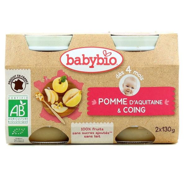 Vitbabybio Pomme Coing Pot130Gx2