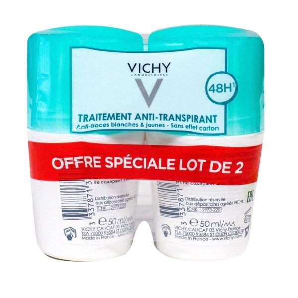 Vichy Deod A/Transp/Trace Bille 50Ml X2
