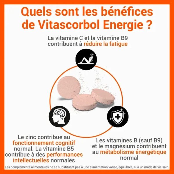 Energie Gout Orange Pressee - 30 comprimes effervescents