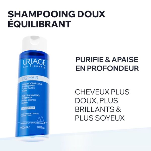 Shampooing Doux Équilibrant DS HAIR - 200 ml