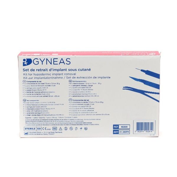 Set de Retrait d'Implant Contraceptif Sous-Cutane - Lot de 10