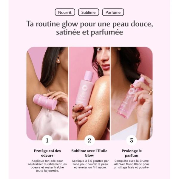 Huile Glow Pailletée - Musc Blanc - 100 ml