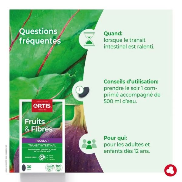 Fruits & Fibres Regular - 30 comprimes