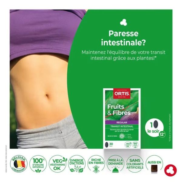 Fruits & Fibres Regular - 30 comprimes