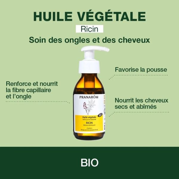 Huile Végétale de Ricin grand format - Bio - 100 ml