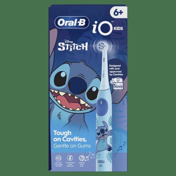 iO Kids Disney Stitch Brosse à Dents Électrique, 1 Brossette, 3 Modes Avec Mode Douceur Pour Enfants