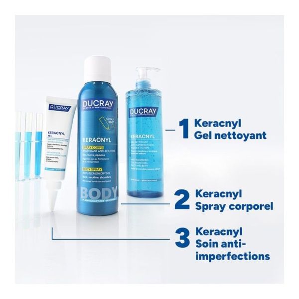 Keracnyl Spray corps asséchant anti-boutons - 150 ml