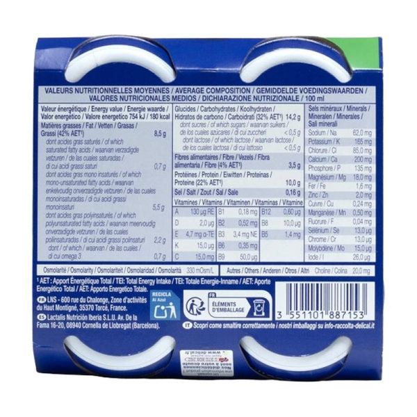 Boisson HP HC Edulcorée Sans Sucres - Saveur Vanille - 4 x 200 ml