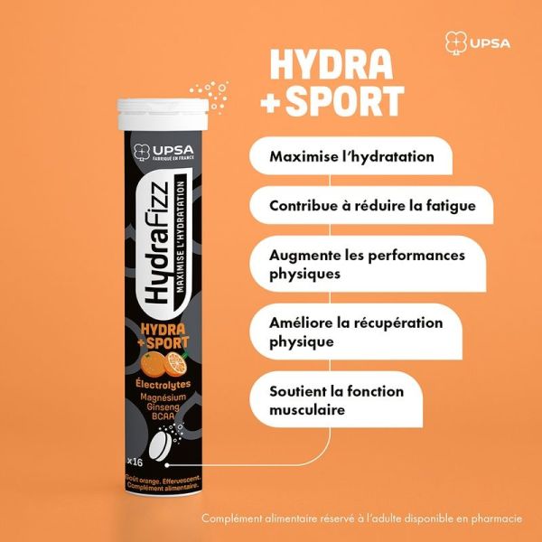 Hydra +Sport - 16 comprimés effervescents