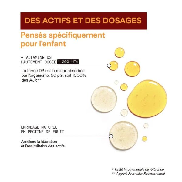 Vitamine D enfants sans sucres - 30 gummies