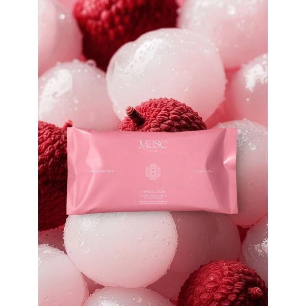 Lingettes toilette intimes La Delicieuse - Sweet Litchi - 30 lingettes