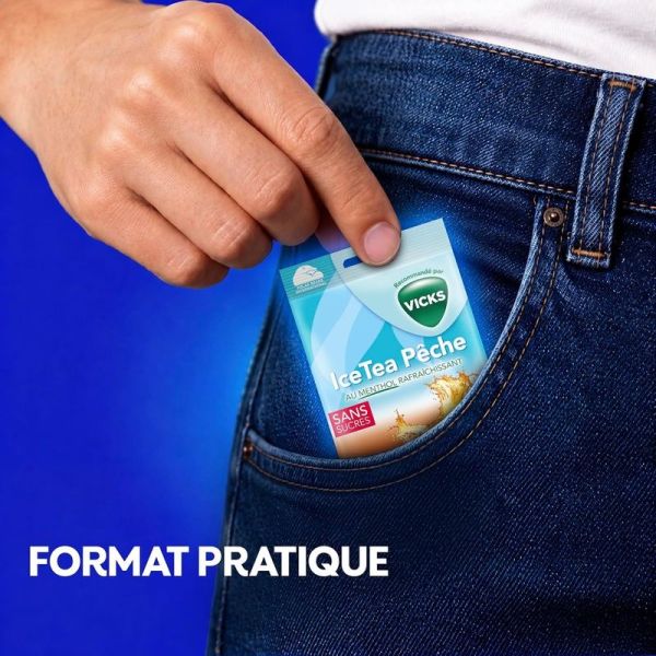 Bonbons Ice Tea Pêche Menthol Sans Sucres - 72 g