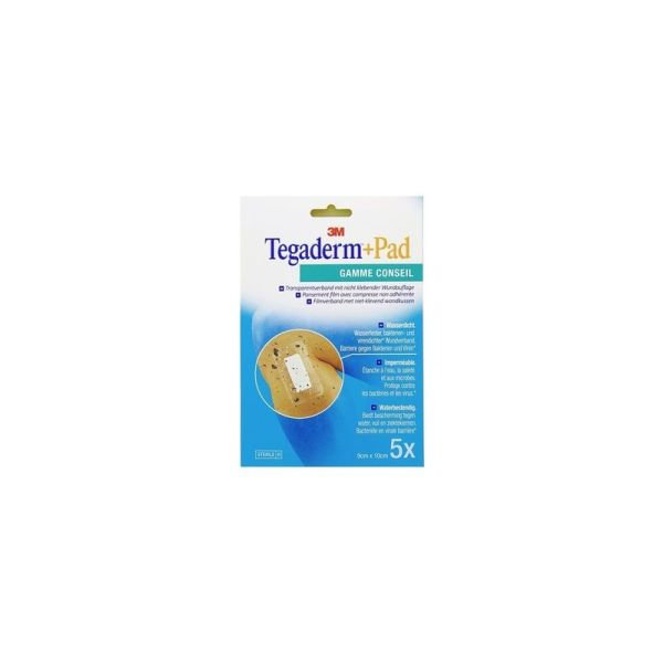 Tegaderm+ Pad Gamme Conseil - 9 x 10 cm, 5 pansements