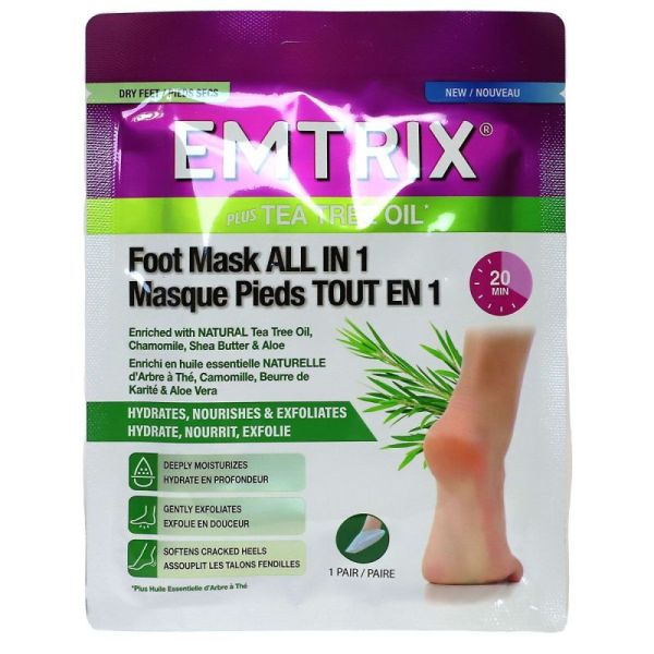 Emtrix Masque Pieds Tout En 1