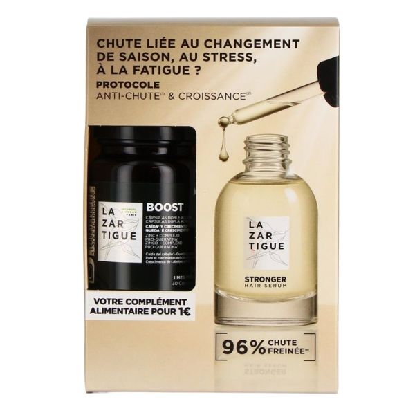 Sérum Anti-Chute de Cheveux Réactionnelle + Gélules Double Action Anti-Chute et Croissance - 50 ml + 30 gélules