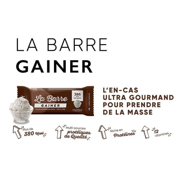 La Barre Gainer Chocolate & Vanilla Cream - 90 g