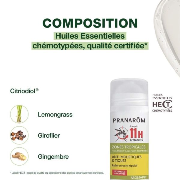 Roller corporel répulsif anti-moustiques & tiques - 75 ml