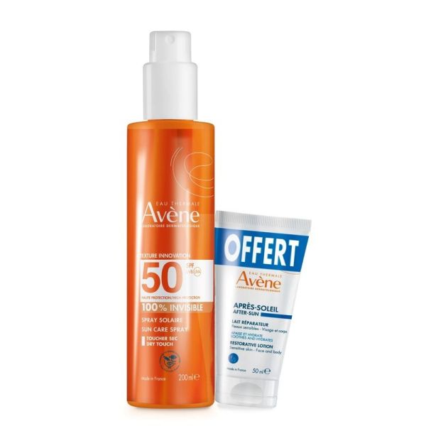 Spray Invisible SPF50 Visage et Corps SOLAIRE - 200 ml + 50 ml