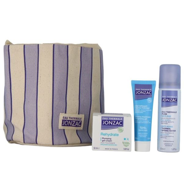 Pochon Rehydrate - Spray d'Eau Thermale 50 ml + Gel-Crème Repulpant 50 ml + Gel Nettoyant Dermo-Fraîcheur 30 ml Offert