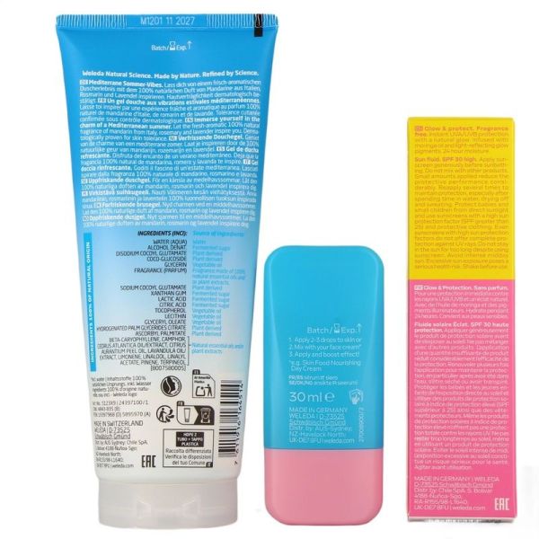 Routine Beauté et sa Banane Offerte - Pink Peach - Gel douche 200 ml, Creme mains 50 ml, Baume levres teinte 7 ml