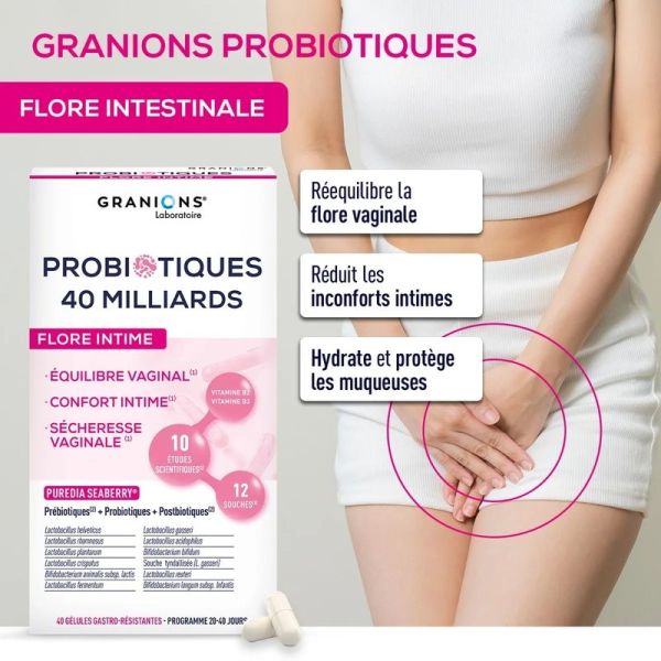 Probiotiques Flore Intime - 40 gélules