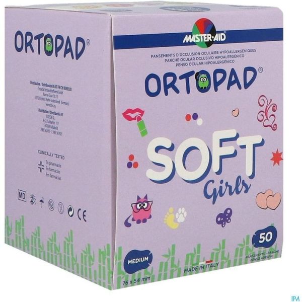 Pansements oculaires occlusion Soft Girls - Medium, 50 pansements