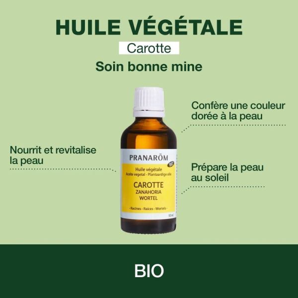 Huile Végétale de Carotte - Bio - 50 ml